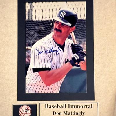 Don Mattingly signed photo