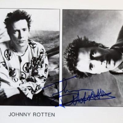 Johnny Rotten signed promo photo 