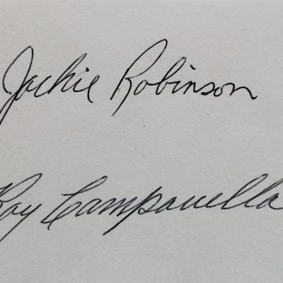 Jackie Robinson
Roy Campanella signed slip