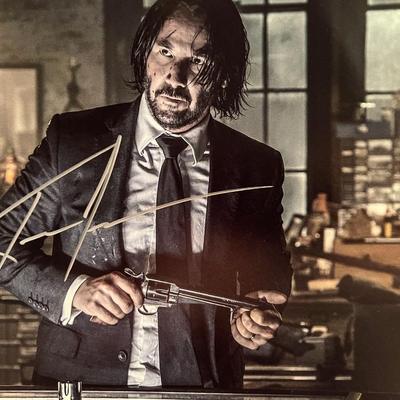 John Wick Keanu Reeves signed photo