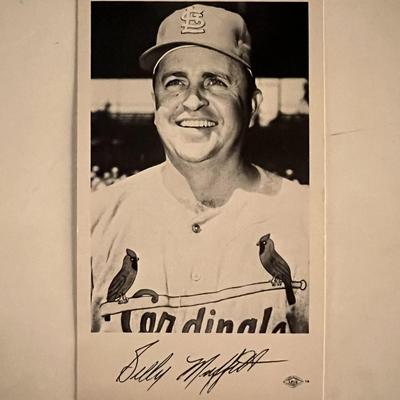 Billy Muffett facsimile signed photo. 3x5 inches
