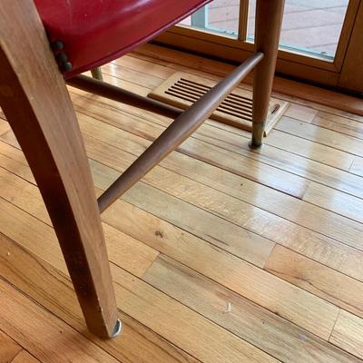 Red Leather Chair from the B.L. Marble Chair Co. (2L-HS)