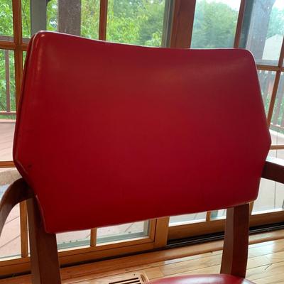 Red Leather Chair from the B.L. Marble Chair Co. (2L-HS)