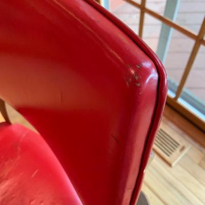 Red Leather Chair from the B.L. Marble Chair Co. (2L-HS)