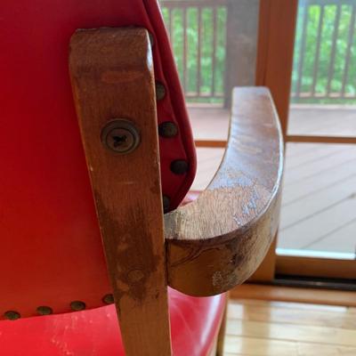 Red Leather Chair from the B.L. Marble Chair Co. (2L-HS)