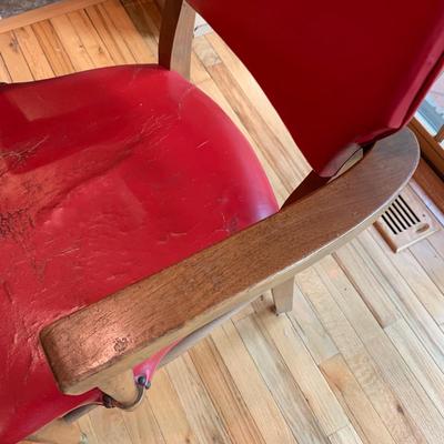Red Leather Chair from the B.L. Marble Chair Co. (2L-HS)