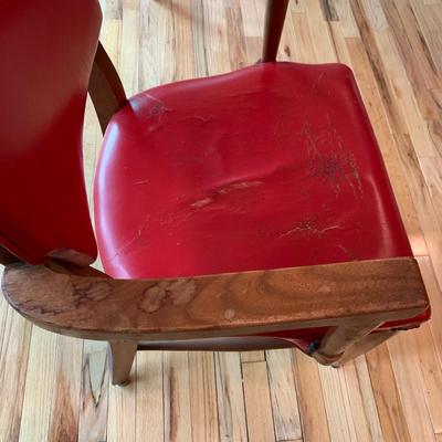 Red Leather Chair from the B.L. Marble Chair Co. (2L-HS)