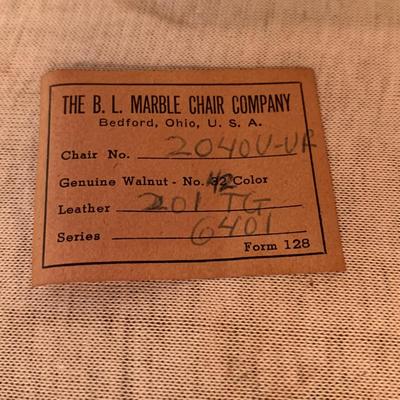 Red Leather Chair from the B.L. Marble Chair Co. (2L-HS)