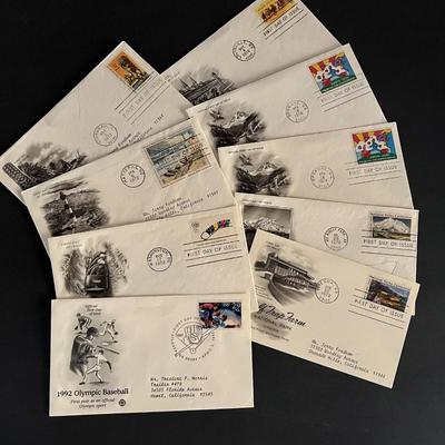Lot of 10 assorted Olympic FDC's