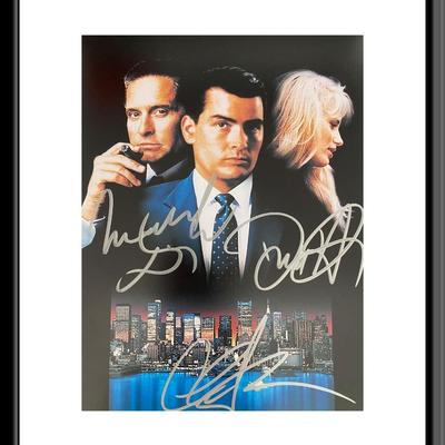 Wall Street cast signed movie photo