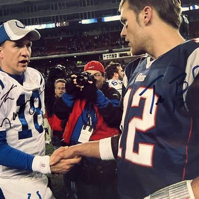 Tom Brady / Peyton Manning signed photo