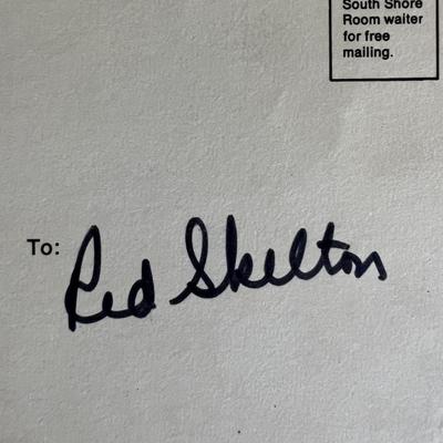 Red Skelton signed postcard
