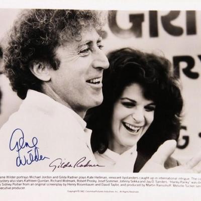 Gilda Radner and Gene Wilder signed movie still photo 