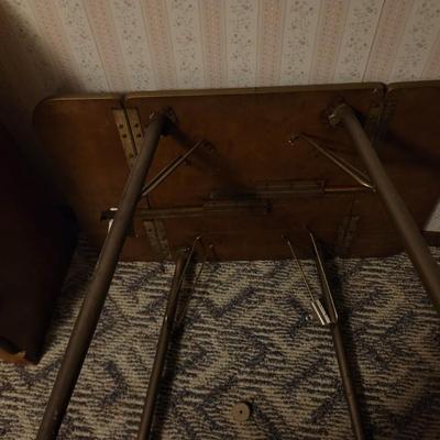 Mid century modern laminate card table with wings