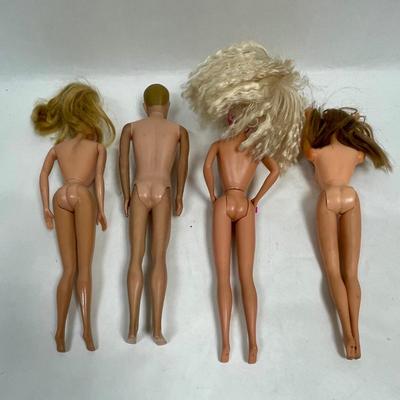 4 VINTAGE Mattel BARBIE, KEN, AND FRIENDS 1960's Japan USA Malaysia