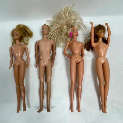 4 VINTAGE Mattel BARBIE, KEN, AND FRIENDS 1960's Japan USA Malaysia
