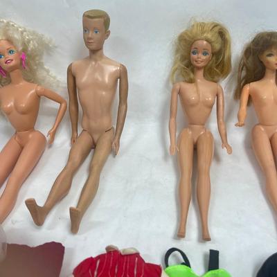 4 VINTAGE Mattel BARBIE, KEN, AND FRIENDS 1960's Japan USA Malaysia