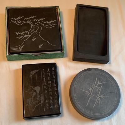 Asian Inkwells, Ink Blocks, Chinese & Japanese Painting Books, and More (2K-HS)