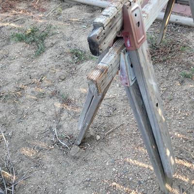 Set of two sawhorses
