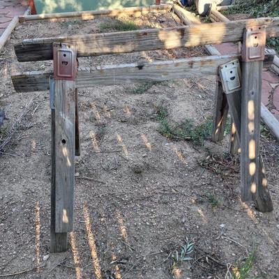 Set of two sawhorses