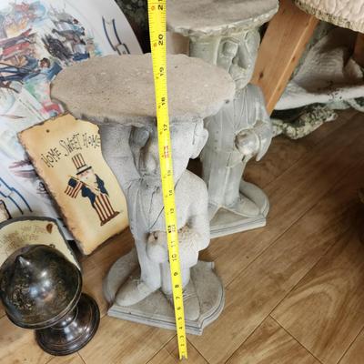 Large Home Decor Lot Art, Hand Painted Slates, Umbrella Stand , plant stands