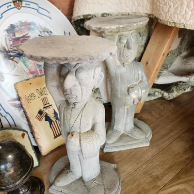 Large Home Decor Lot Art, Hand Painted Slates, Umbrella Stand , plant stands