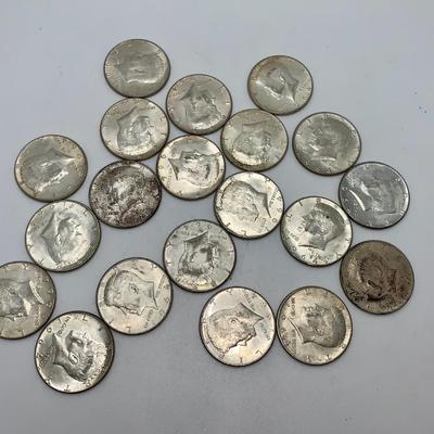 Lot of 20 1964 Kennedy Half Dollars