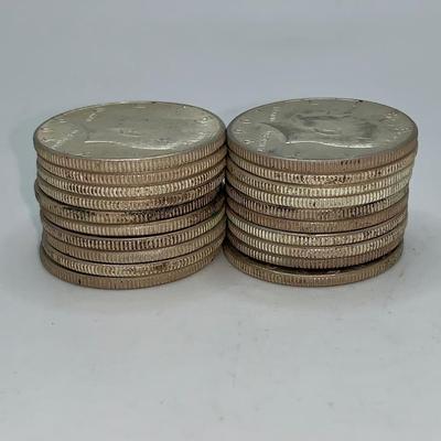 Lot of 20 1964 Kennedy Half Dollars