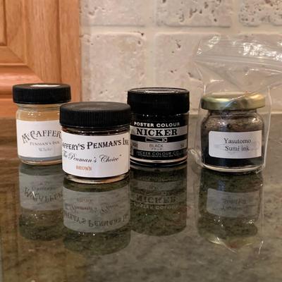 Large Supply of Calligraphy Ink, Metal Powders, & Other Art Chemicals (2K-HS)