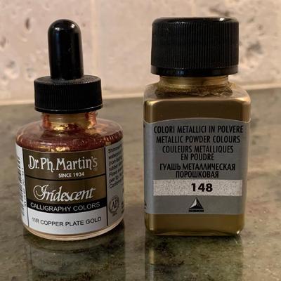 Large Supply of Calligraphy Ink, Metal Powders, & Other Art Chemicals (2K-HS)