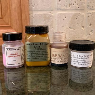 Large Supply of Calligraphy Ink, Metal Powders, & Other Art Chemicals (2K-HS)