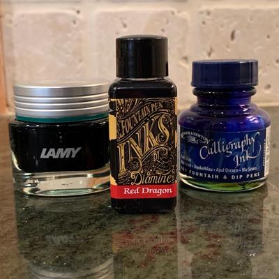 Large Supply of Calligraphy Ink, Metal Powders, & Other Art Chemicals (2K-HS)