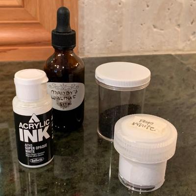 Large Supply of Calligraphy Ink, Metal Powders, & Other Art Chemicals (2K-HS)