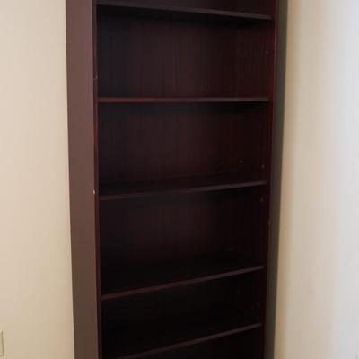Six Shelf Wooden Bookcase