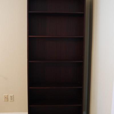 Six Shelf Wooden Bookcase