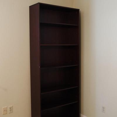 Six Shelf Wooden Bookcase