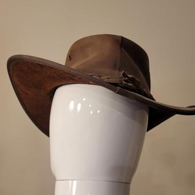 Red Rock Kangaroo Leather Aussie Hat