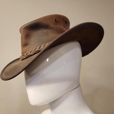 Red Rock Kangaroo Leather Aussie Hat