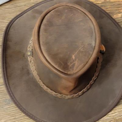 Red Rock Kangaroo Leather Aussie Hat
