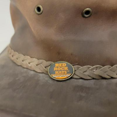 Red Rock Kangaroo Leather Aussie Hat