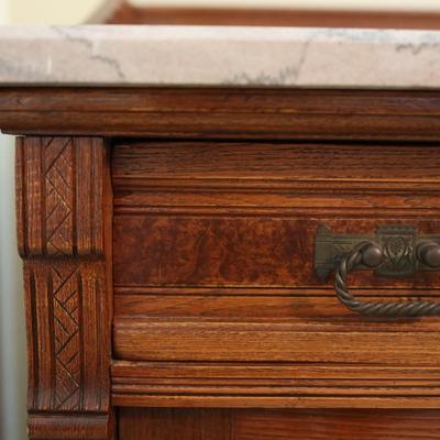 Eastlake Style Marble Top Washstand