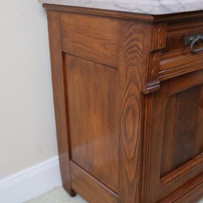 Eastlake Style Marble Top Washstand