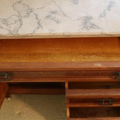 Eastlake Style Marble Top Washstand