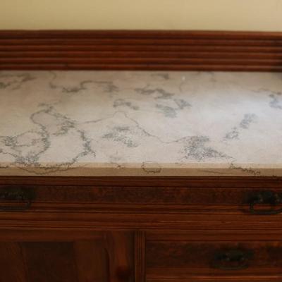 Eastlake Style Marble Top Washstand