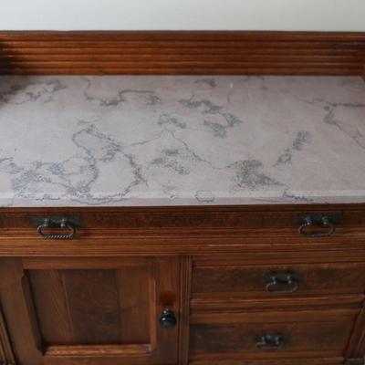 Eastlake Style Marble Top Washstand