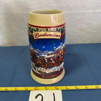 2003 Budweiser Old Town Holiday Beer Stein