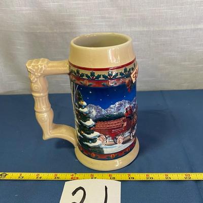 2003 Budweiser Old Town Holiday Beer Stein