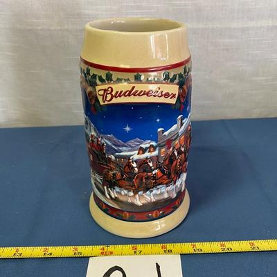 2003 Budweiser Old Town Holiday Beer Stein