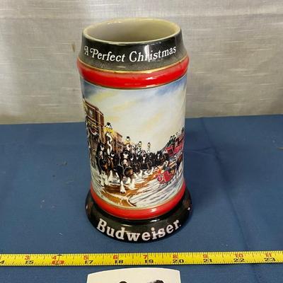 1992 Budweiser A Perfect Christmas Beer Stein