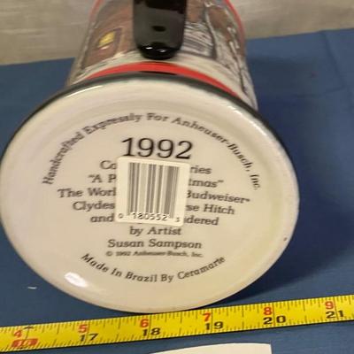 1992 Budweiser A Perfect Christmas Beer Stein